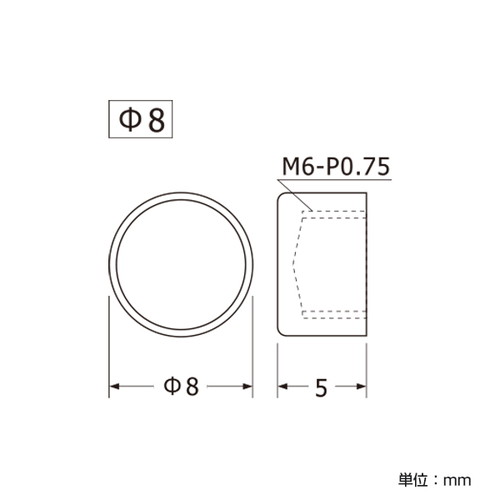 ポイントビス用キャップ，Φ8グレー，SCPAA022 の補助画像