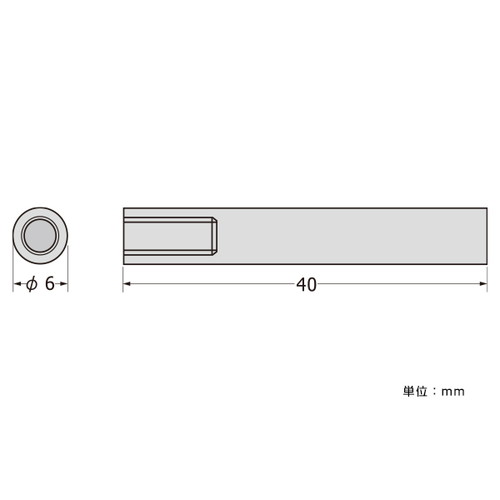パネルフィクス，バー，Φ6-40片ナット，SCPAB055 の商品画像