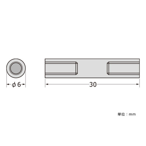 パネルフィクス，バー，Φ6-30両ナット，SCPAB058 の商品画像