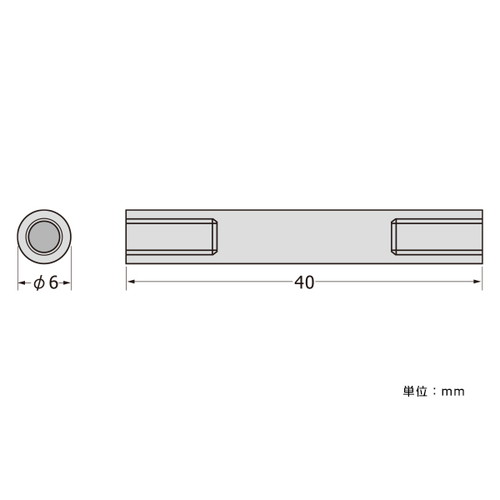 パネルフィクス，バー，Φ6-40両ナット，SCPAB059 の商品画像
