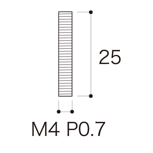全ネジ，M4×25mm，54081-1* の補助画像