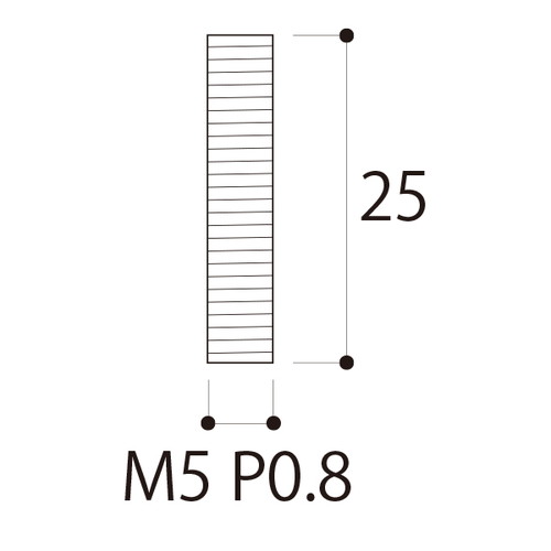 全ネジ，M5×25mm，54081-2* の補助画像