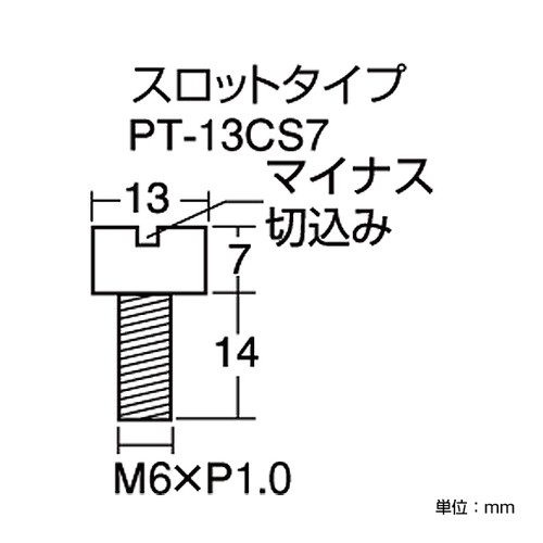 化粧ボルトPT-13CS7，スロットタイプ，40909*** の補助画像