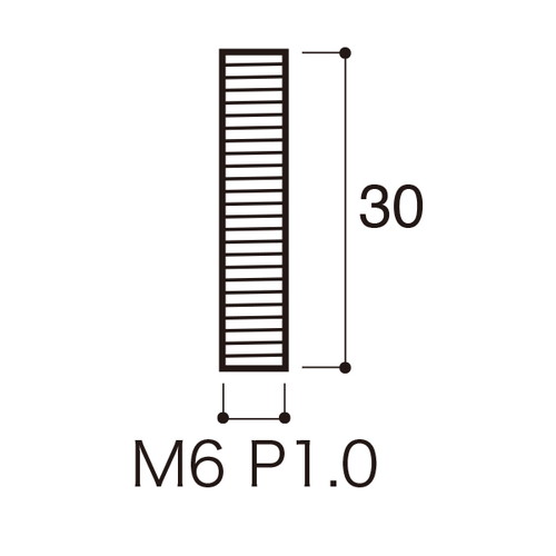 全ネジ，M6×30mm，54081-3* の補助画像