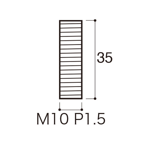 全ネジ，M10×35mm，54081-4* の補助画像