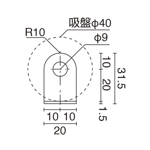 吊り具(別売)，F15吸盤付吊り具，43565***の補助画像