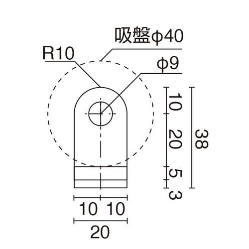吊り具(別売)，F20吸盤付吊り具，43575***の補助画像