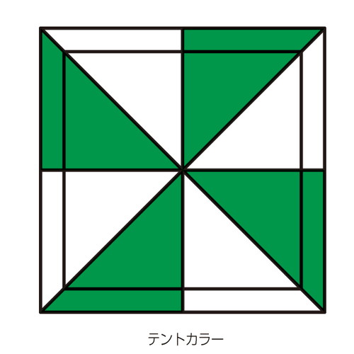 テント，ミスタークイック，T-11，緑白，53011-03の補助画像