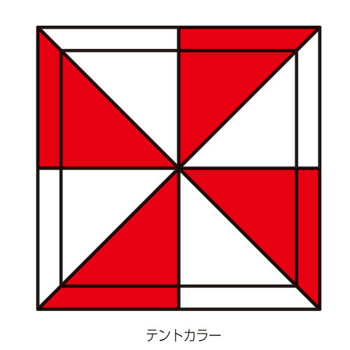 テント，ミスタークイック，T-33，赤白，53013-01の補助画像