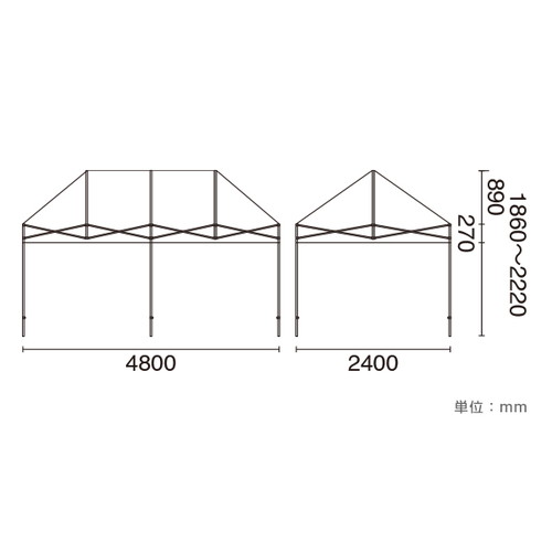 テント，ミスタークイック，T-24，赤白，53018-01の補助画像