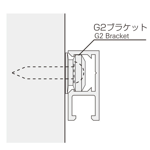 コレダーラインG2レール(軽量用)2m，ブロンズ，NKORG2Z2の補助画像