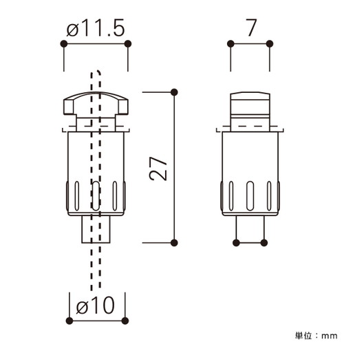 ピクチャーレールミニワンタッチAフック(ワイヤー受)，42232***の補助画像
