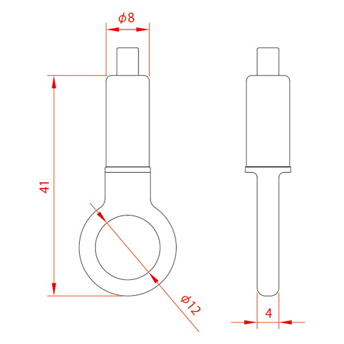 レール用パーツ，リングタイプ，PR-H2A(B)，黒，58512-1Bの補助画像