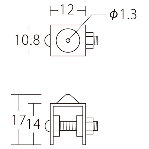 ES-7，パネル吊り金具(玉付ワイヤー用)，51391***の補助画像