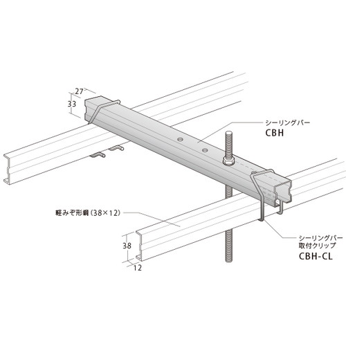 書豪ページ CBHシーリングバーHタイプ重量用 L1250 58764-1* | 激安特価販売 看板