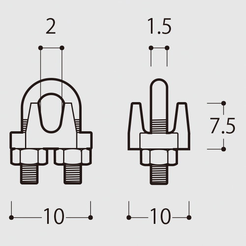 ワイヤークリップ，WCP-15，43356-15の補助画像