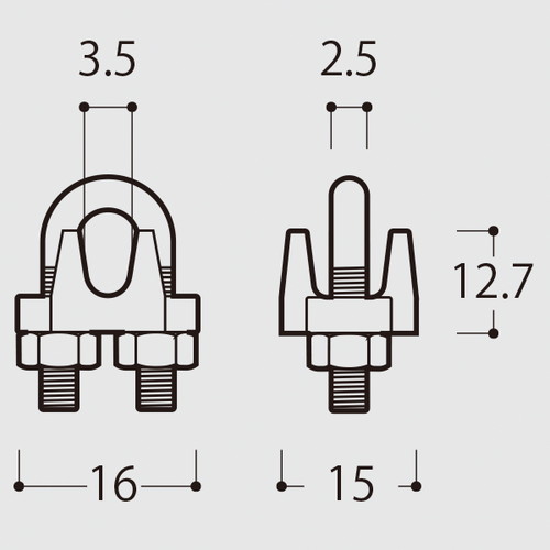 ワイヤークリップ，WCP-30，43356-30の補助画像