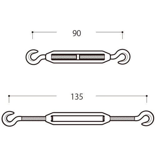 ターンバックル H-20A 43357-2* | 激安特価販売 看板材料.COM