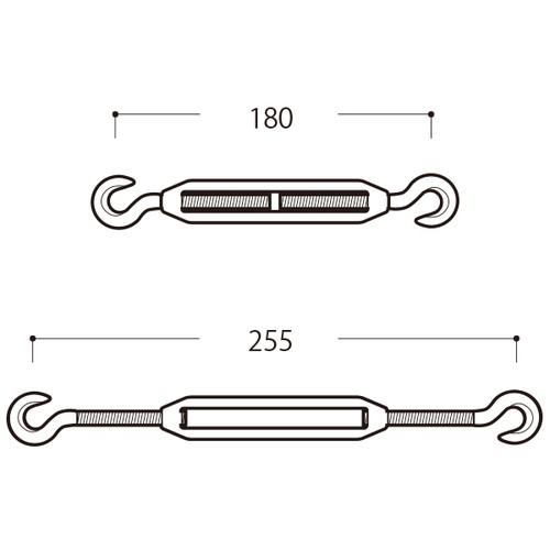ターンバックル 三丁掛け用 ターンバックル H-20D 43357-5* | 激安特価販売 看板材料.COM