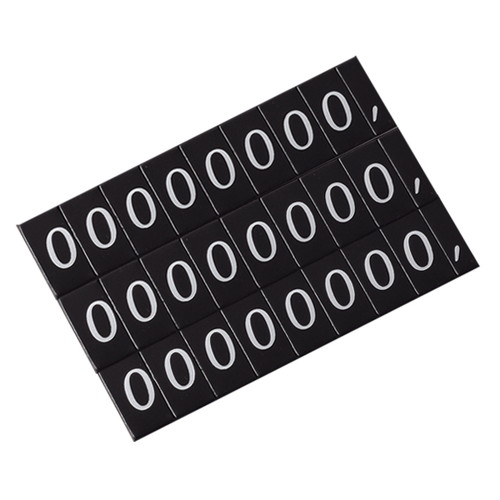 マグネット数字シート小「0」ノミ黒銀文字098，49923SLV の商品画像