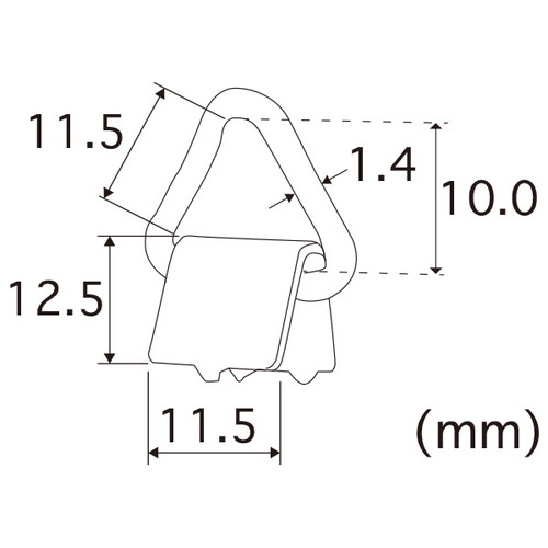 ワニ口吊金具，10ケ袋入，22602PAC の補助画像