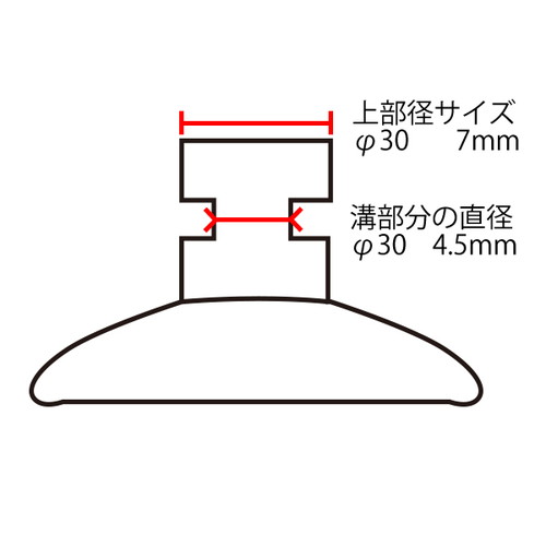 吸着盤，横溝タイプ，30φ，50ケ入，22643P30 の補助画像