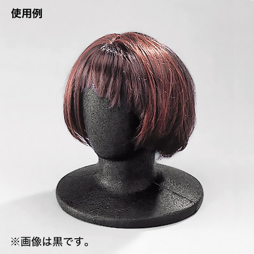 マネキンヘッド，顔無し，黒，50707BLKの補助画像