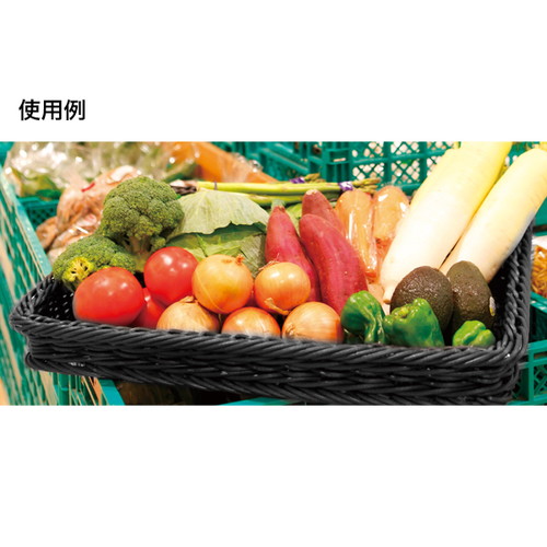 角型フードバスケット，30型正角，ブラック，55225-4*の補助画像
