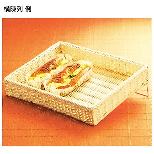 足付籐編つめバスケット(小)47-47，50425***の補助画像