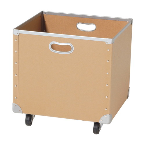 ニュースペースジャイアント 箱付き ファイバーボックスキャスター付(フタ付)ナチュラル 50637NAT | 激安