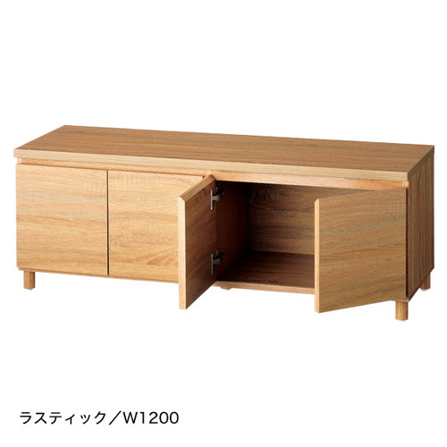 脚付き収納ボックスW1200，ダークブラウン，56433DBNの商品画像