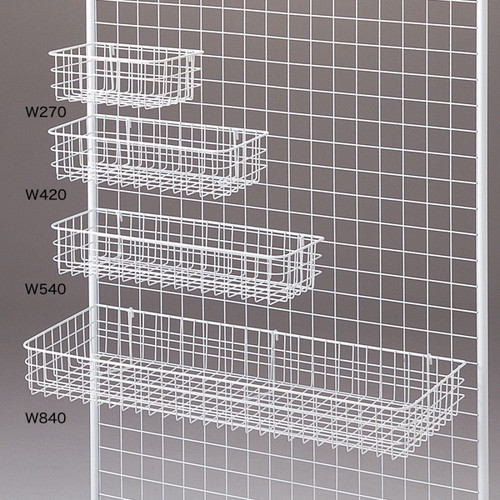 ネット用網カゴ，白，W840*D300*H100，40615-3*の商品画像