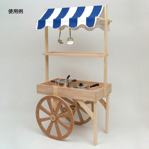 パーソナルWAGON(棚1段)，茶白，54412WBNの補助画像