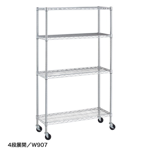 ワイヤーラック，H1590，4段(D350)，W907，53852-1*の商品画像