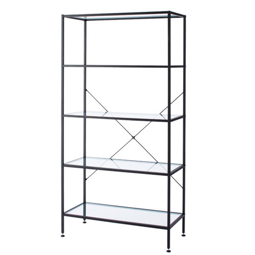 スリムガラスラック，5段ブラック，60324-03の商品画像