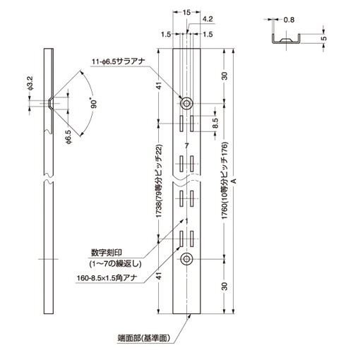 棚柱，SPH-1820，52145***の補助画像