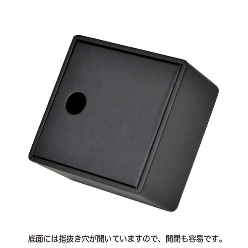 ティッシュボックス，スクエア，HG03BK，ブラック，61192BLKの補助画像