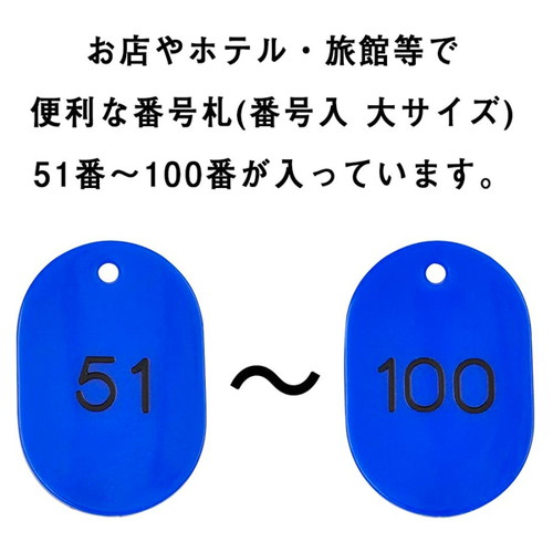 スチロール番号札大，51~100，青，11812BLUの補助画像