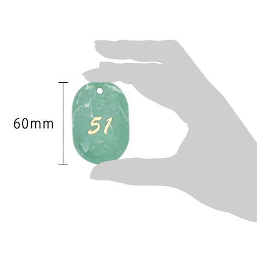 マーブル番号札(51~100)グリーン，22806GRNの補助画像