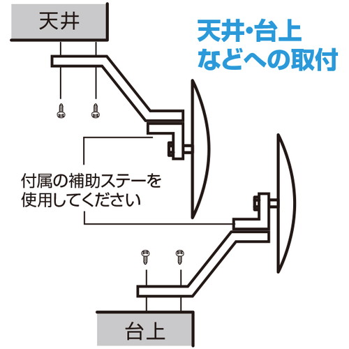 ガレージミラー丸型，φ300mm，GMH-30，EGMH-30*の補助画像