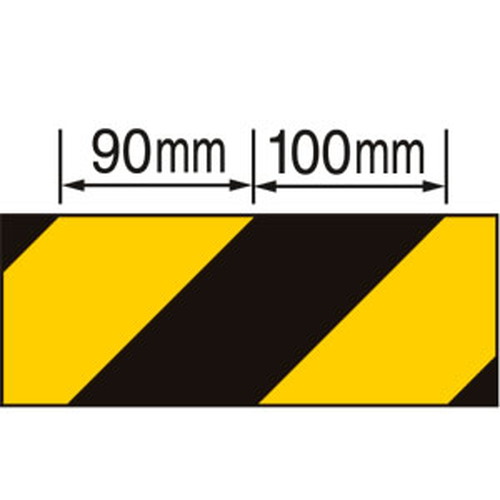 路面貼用テープ100mm幅黄黒ユニラインテーフ，54099YBKの補助画像