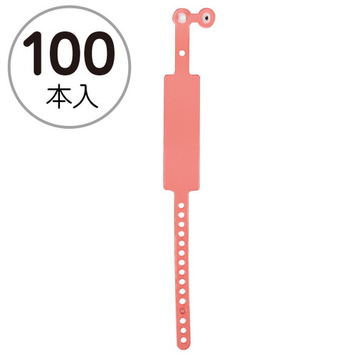 新パスバンド(100本入)レッド，30746REDの商品画像