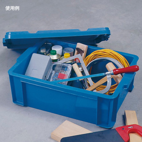 BOXコンテナ用フタ，C-43，ブルー，54232BLUの補助画像