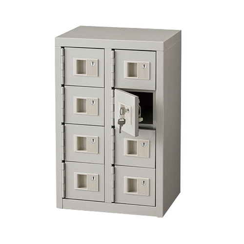 新貴重品ロッカー(シリンダー錠)2列，4段，52396-1Nの商品画像