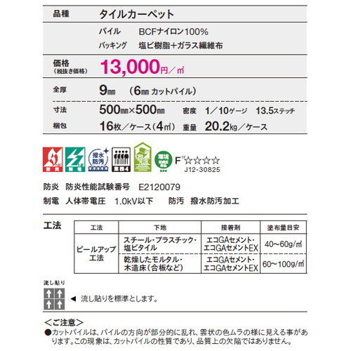 東リタイルカーペットエクスクローム2000の画像
