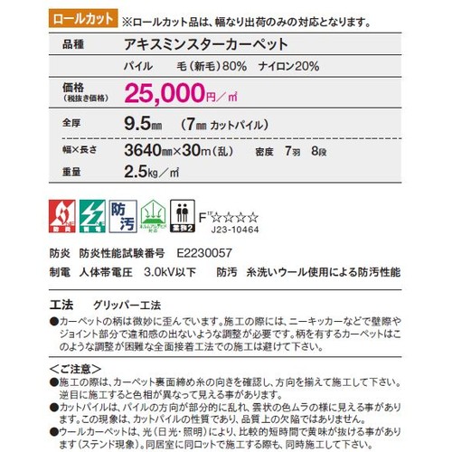 東リロールカーペットバルザールAの補助画像