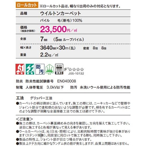 東リロールカーペットエトウィール4000の補助画像
