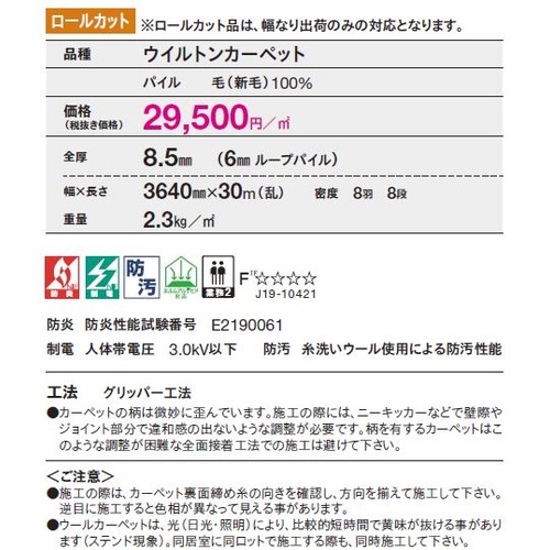 東リロールカーペットエトウィール4300の補助画像