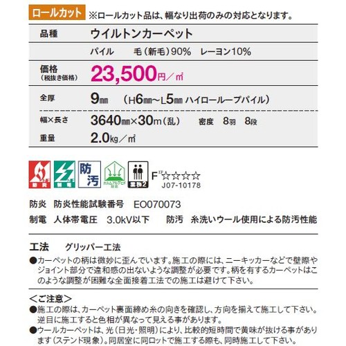 東リロールカーペットエトウィール7000の補助画像