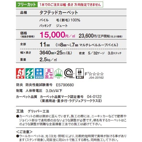 東リロールカーペットアングレーヌの補助画像